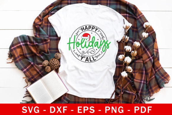 Happy Holidays Y all SVG - Christmas SVG